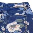 thumbnail image 4 of Women's High Waist Floral Print Jeans, Loose Fit Straight Leg Denim Pants, Stretchy Summer Casual Jeans for Daily Wear, Vacation, Music Festival and Boho Outfits-Blue, 4 of 9