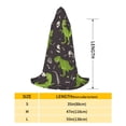 thumbnail image 2 of Honeii Dinosaur Skeleton Print Poncho Cape, Cloak Coat, Snuggly Hooded Wearable Blanket, Hooded Cape For Teenagers,Halloween Costumes-Medium, 2 of 7