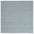 thumbnail image 2 of SAFAVIEH Courtyard Evander Geometric Indoor/Outdoor Area Rug, Ivory/Aqua, 6'7" x 6'7" Square, 2 of 12