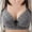 Black, variant on Amidoa Push-up Bras for Older Women Beige Heavy Breast Wire-Free Plaid Bra Women Lingerie 36