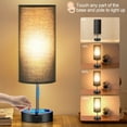 thumbnail image 6 of Table Lamps for Bedroom, 3 Way Dimmable Touch Control Bedside Lamp with USB C+A Fast Charging Ports, Nightstand Lamp for Office, Living Room, Reading(E26 Light Bulb Included), Black, 6 of 8