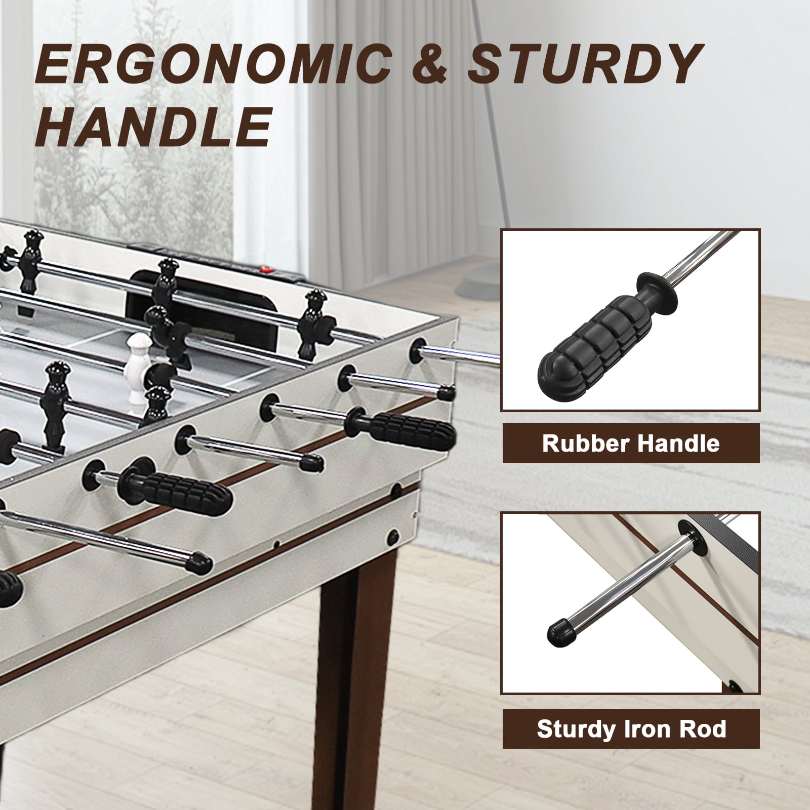2x4ft 10-in-1 Combo Game Table Set for Home, Game Room, Friends & Family w/Hockey, Foosball, Pool, Shuffleboard, Ping Pong, Chess, Checkers, Bowling, and Backgammon