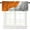 Orange, variant on Valentines 3 Piece Kitchen Curtains Set Rosy Pink Ombre Geometric Window Treatment Tiers Abstract Ocean Rod Pocket Valance Sets for Small Windows Bedroom 54 in x 36