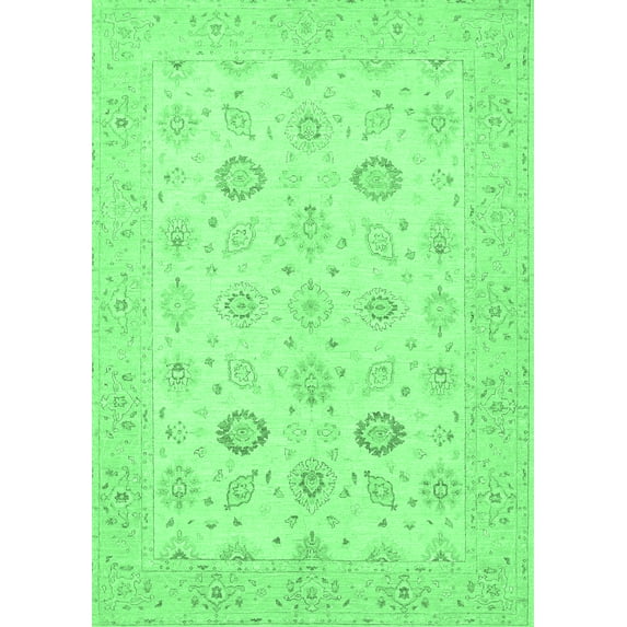Ahgly Company Indoor Rectangle Persian Emerald Green Traditional Area Rugs, 8' x 12'