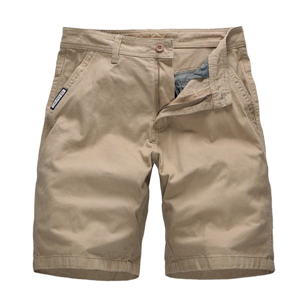 WILLBEST Pantalones Cortos para Hombre, Moda Masculina, Casuales, de Color Sólido, con Bolsillo, Cremallera y Hebilla, para Exteriores, para Herramientas