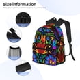 thumbnail image 3 of Disketp Colorful Floral Mochila Ligera Clásica con Múltiples Bolsillos, Mochila Casual para Hombre y Mujer, Ideal para Escuela, Trabajo y Viajes, 3 of 6
