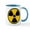 White/Blue Inside, variant on CafePress - Radioactive Symbol Mugs - 11 oz Ceramic Mug - Novelty Coffee Tea Cup