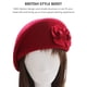 thumbnail image 2 of 1pc con estilo flor decoración boina elegante lana boina creativa invierno boina caliente, 2 of 6