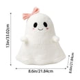 thumbnail image 2 of Ghost with Bow Plush Throw Pillow Soft Stuffed Halloween Decorative Cushion for Couch Sofa Bed Living Room, 2 of 7