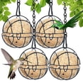 thumbnail image 2 of Visland Birdcage Feeder Hollow Out Design Buckle Closing Durable Metal Non-deformation Outdoor Hanging Fun Bird Feeder, 2 of 7