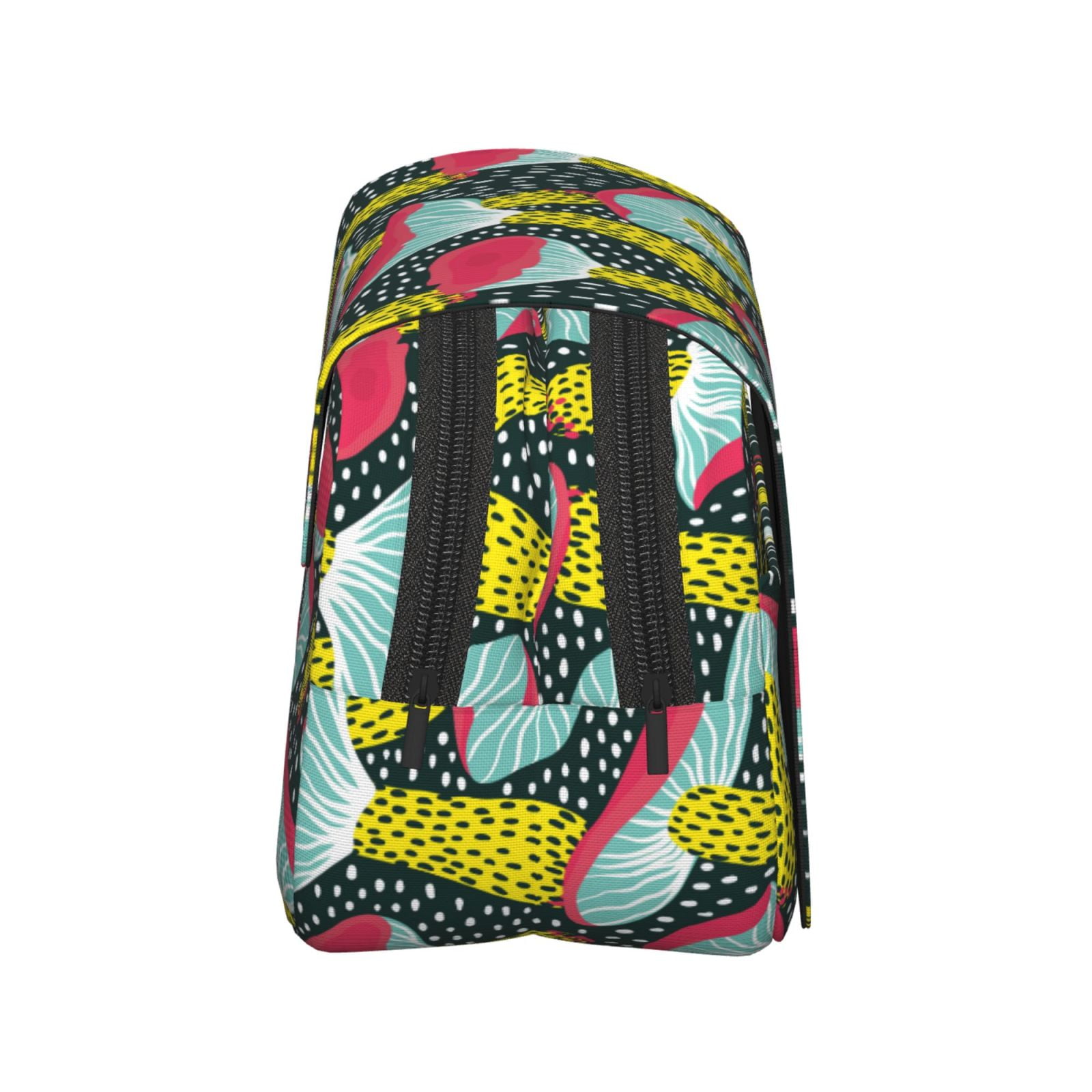 Rateoe Green Mushroom Pattern Double Clamshell Pen Case, Storage Organizer with Two Zipper Compartments– Holds Up to 50 Pencils & Pens