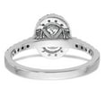 thumbnail image 6 of 14K White Gold Ring Band Moissanite Oval Round & Halo Engagement G H I True Light Moissanit, Size 8, 6 of 7