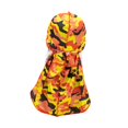 thumbnail image 4 of Pañuelos de seda de imitación de estilo hip hop, cómodos para hombres y mujeres, de secado rápido, con diseño de calavera. Naranja, 4 of 9