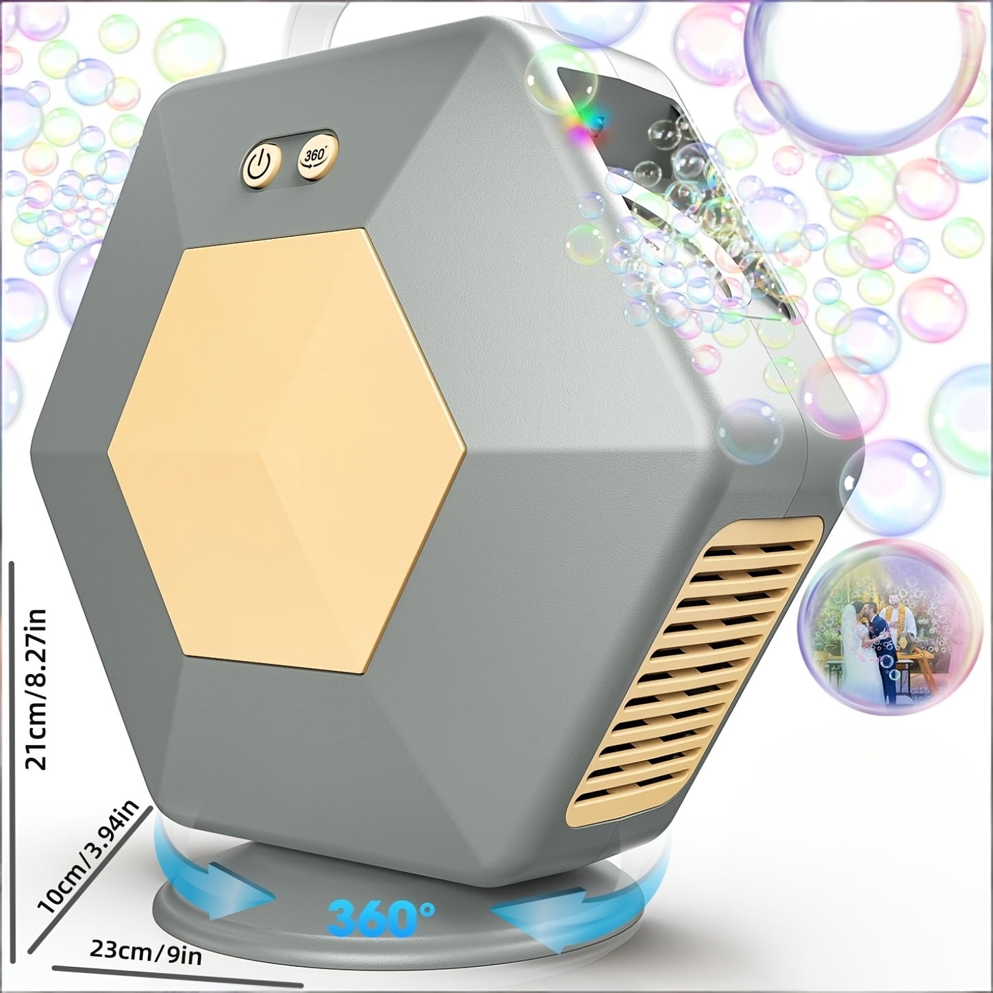 360 Rotatable Stage Bubble Machine 16000 Bubbles Per Minute For Outdoor Party Wedding