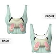 thumbnail image 6 of Goofa White Bunny Bottom And Easter Eggs Printed Sports Bras for Women, High Impact Running Bra Workout Crop Tank Tops Longline Sports Bra Push up-Medium, 6 of 9