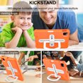 thumbnail image 2 of KYJX Kids Case for iPad Pro 11 inch Case M5 2025/ M4 2024 with Shoulder Strap, Shockproof Handle Kickstand, Orange, 2 of 7