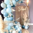 thumbnail image 2 of Specool Dusty Blue Balloon Garland Kit, Metallic Gold, 30 Piece, 2 of 12