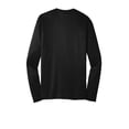 thumbnail image 4 of Port Co Adult Male Men Plain Long Sleeves T-Shirt Jet Black X-Large, 4 of 4