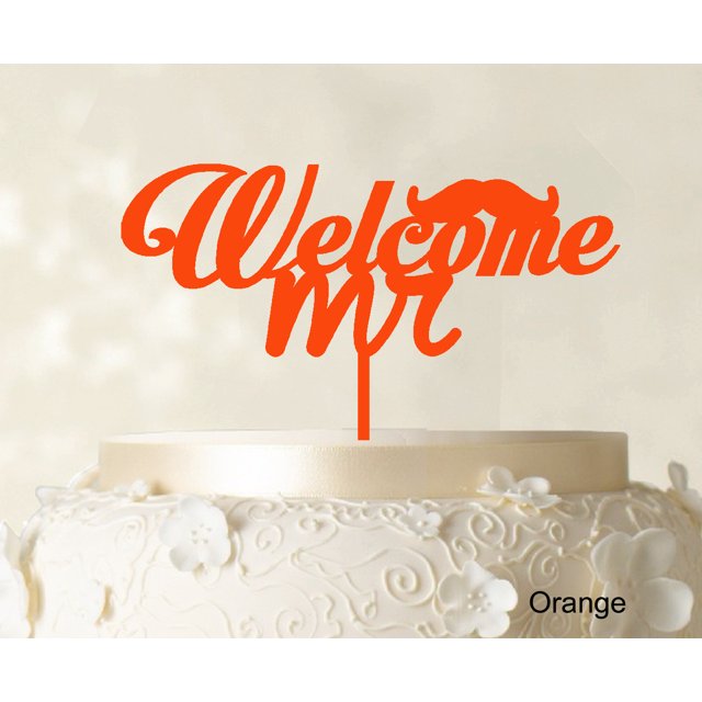 Welcome Mr Personalized Custom Cake Topper Cake Decoration Color Option Available 6-7-8 Inches Wide