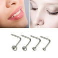 thumbnail image 4 of Mairbeon 1 Set Nose Ring Shiny Exquisite Simple Long Lasting Geometric Nose Ring for Prom, 4 of 10