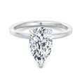 thumbnail image 2 of Marella - Moissanite Pear Shape Lab Diamond Engagement Ring with Hidden Halo, 2 of 4