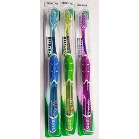 GUM Technique Deep Clean Toothbrush - 525 Soft Compact, Colors May Vary (Pack Of (Best Toothbrush For Gum Disease)