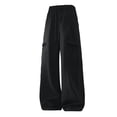 thumbnail image 5 of IhhxPro Men's Outdoor Cargo Pants with Elastic Waist Multi-Pockets Work Drawstring Trousers Lightweight Cotton Hiking Jogger Straight Leg Casual M-5XL, 5 of 7