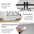 thumbnail image 3 of PUFFCAFE Farmhouse TV Stand for 65" 60" 55" Tvs,Entertainment Center with Storage & Sliding Barn Doors,Media TV Console Table,White TV Stand for Living Room, 3 of 6