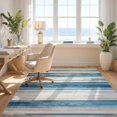 thumbnail image 3 of Design&I 5'x7' Washable Area Rug Ru Vintage Front Distressed Stripe Southwestern Door Entrance for Small Living Room, Bedroom, Sleek Flatweave Pet Friendly & Non-Slip, 3 of 7