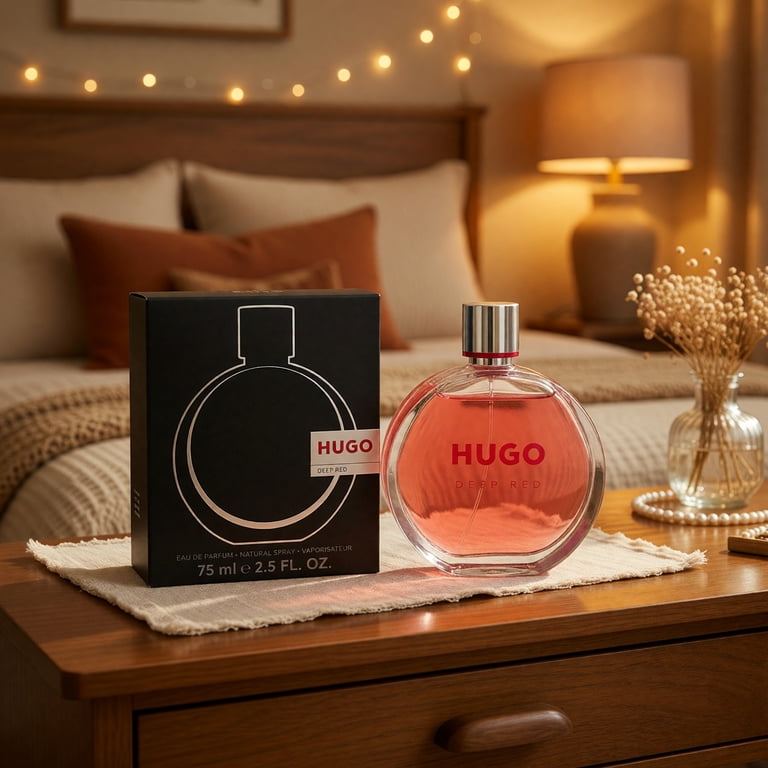 HUGO BOSS, Ladies Deep Red EDP Spray, 2.5 oz, Amber Vanilla