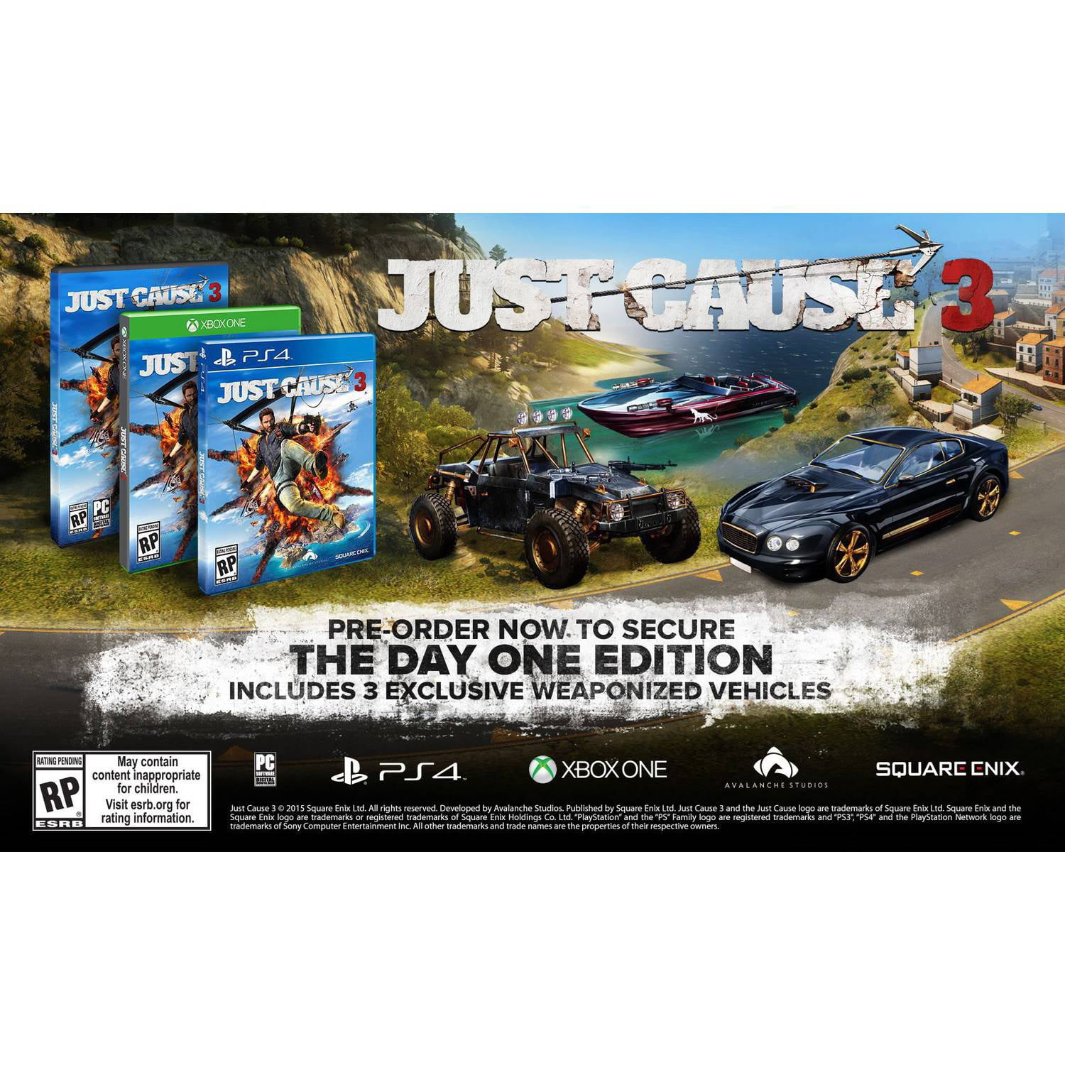 Konsekvent Ung dame favorit Just Cause 3, Square Enix, Xbox One, [Physical], 662248915913 - Walmart.com