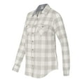 thumbnail image 2 of Weatherproof Women's Vintage Brushed Flannel Long Sleeve Shirt W164761 Heather Grey/ White 3XL, 2 of 5