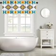 thumbnail image 5 of Aztec Valances Curtains Southwest Tribal Navajo Ethnic Abstract Geometric Print Rod Pocket Window Curtains for Living Room, Bedroom, Kitchen, Bathroom,1 Panel, 54" W x 18" L, 5 of 6