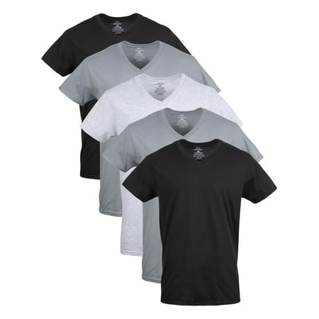 George - George Men's V-Neck T-shirts, 5-Pack - Walmart.com