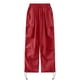 thumbnail image 4 of Pantalones cargo holgados para mujer: pierna ancha con cordón, poliéster, ropa urbana/hip hop, tallas S-XXL, 4 of 4