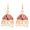 Pink, variant on Indian Jewelry Bollywood Antique Faux Pearl Beads Drop Floral Jhumka Jhumki Hook Dangle Earrings Set