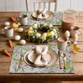 thumbnail image 6 of Hometravel Bunny Print Easter Placemat 30x45cm, Linen Look Insulating Table Mat, Western Style Dining Decor, Holiday Themed Party Supply, 6 of 6