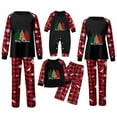 thumbnail image 5 of Odeerbi Matching Family Christmas Pajamas Sets Baby Plaid Romper Jumpsuits Xmas Patchwork Printed Loungewear Round Neck 2024 Long Sleeve Homewear Sleepwear Jammies for Baby, 5 of 5