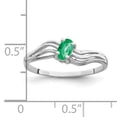 thumbnail image 2 of Primal Gold 14 Karat White Gold 5x3mm Oval Emerald Ring, 2 of 4