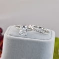 thumbnail image 5 of 3.88ct Radiant Cut with Half Eternity Band Bridal Wedding Engagement Ring Diamond Simulated 925 Sterling Silver Anniversary Rings SKU:00252, 5 of 5