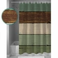 thumbnail image 3 of Small Stall Shower Curtain 36x78 Inch Narrow Half Size Green Brown Bath Curtains Bathroom Decor Country Wood Grain Abstract Stripe Waterproof Fabric Shower Curtain Set with Hooks 36 Inch, 3 of 6