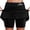 Black, variant on Women's Mid Rise Culottes With Pocket Sports Casual Fashion Printed Skirt Skirt Set, Size L