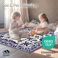 thumbnail image 4 of ODIKA 4'x6' Machine Washable Non-Slip Area Rug, Narrow Passageway Cover with Scroll Work Details High Traffic Rug with Pad, Beige, 658997, 4 of 8