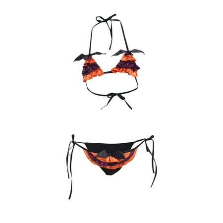 

nsendm Set Bikini Transparent Women Underwear Hollow-Out Fun Lingerie Cape Boudoir Lingerie Set Lace Underwear Black One Size
