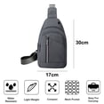 thumbnail image 2 of New chest bag men's waterproof nylon shoulder chest bag - grey, 2 of 5