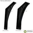 thumbnail image 2 of Ekena Millwork 1 1/2"W x 7 1/2"D x 10"H Nevio Wrought Iron Bracket, (Single center brace), Antiqued Pale Gold, 2 of 7