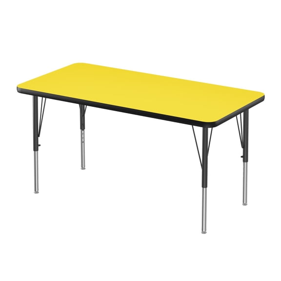Correll Activity Tables With Yellow And Black Finish A2448-REC-38-14-09