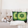 thumbnail image 4 of Ambesonne Leaf Throw Pillow Cover 2 Pack, Esoteric Mandala Art, 20", Emerald Lime Green, 4 of 7