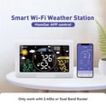 thumbnail image 3 of Weather Station Wireless Indoor Outdoor Thermometer Wall Alarm Clock Pressure App Online Real-time Forecast Monitor ,Excellent Visual Experience, 3 of 7