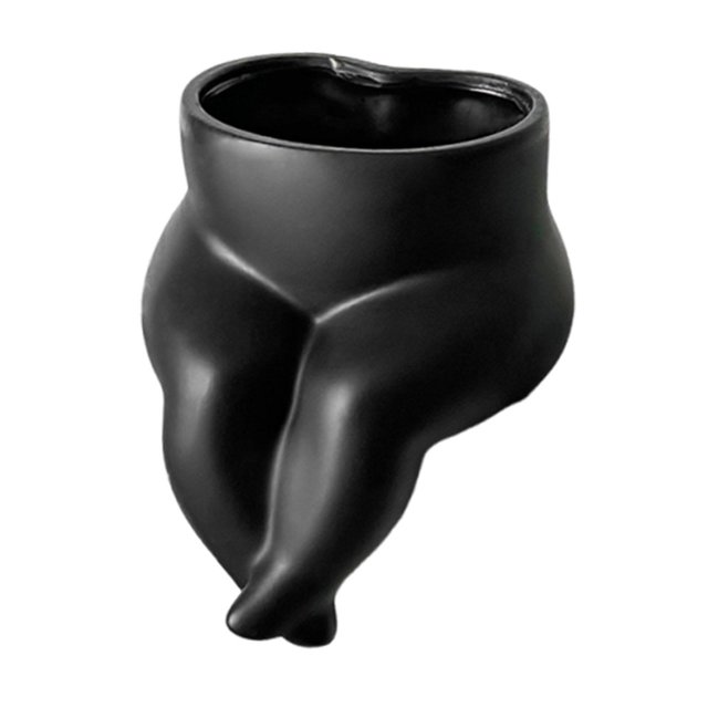 Escultura corporal, maceta, maceta de almacenamiento, accesorio para fotos, decoración para Negro